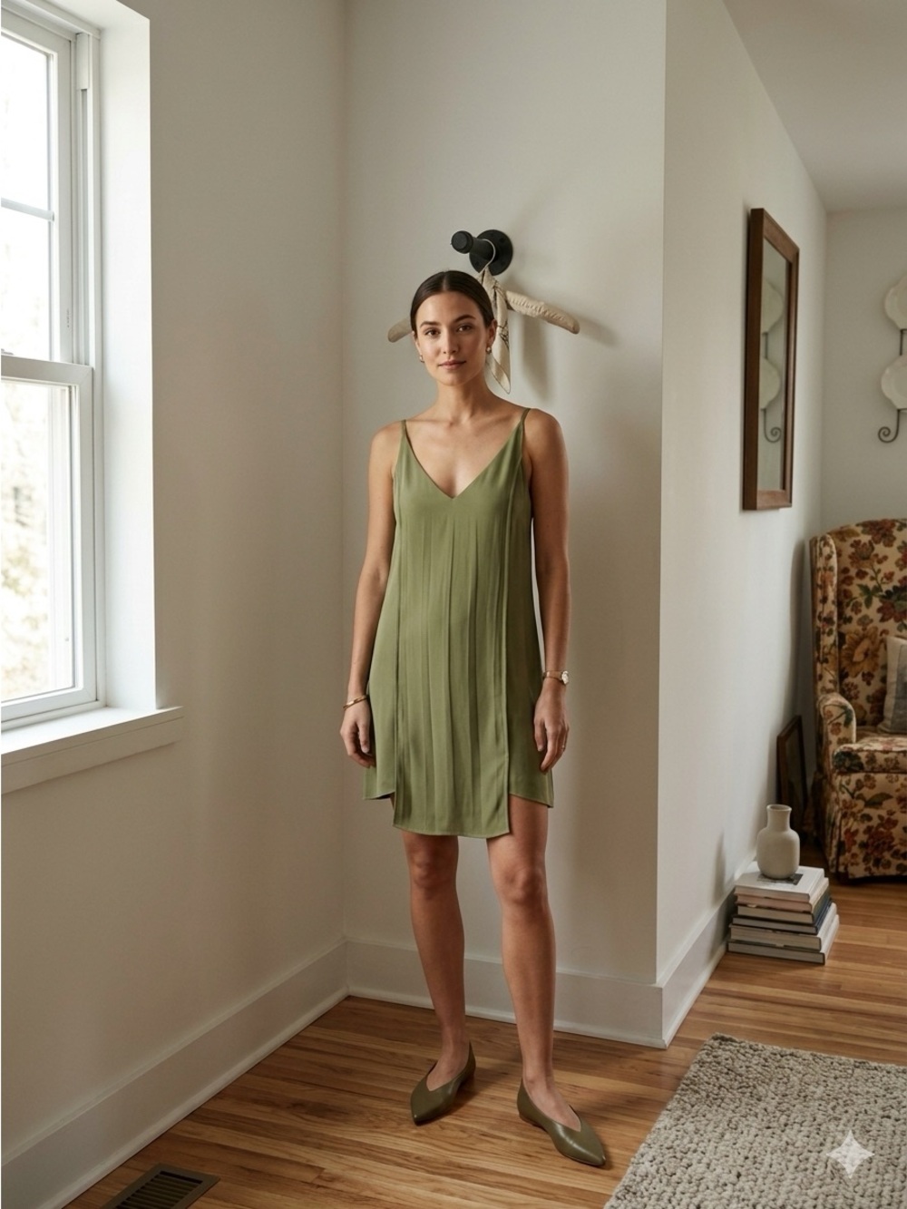 C/meo collective green mini dress